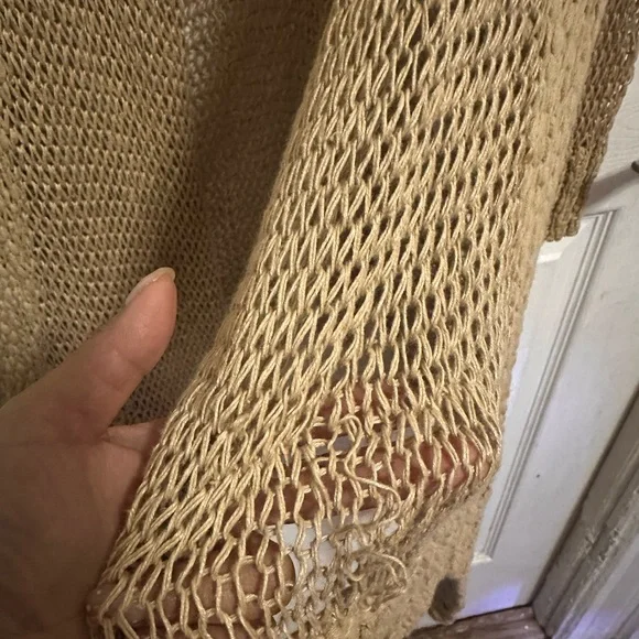 MICHAEL Michael Kors Tan Knit Women's Poncho - Picture 3 of 5